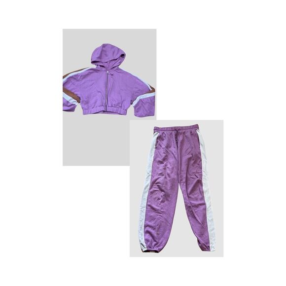 New L*Space Orange Pink & White Matching Top & Sweat Pants Women’s size Medium - Picture 4 of 12